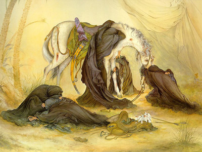 مراسم رونمایی از طرح ضریح مطهر امام حسین (ع) و تجلیل از استاد فرشچیان