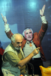 حضور محمد ساربان از هنرمندان تئاتر ایران و نمایی از رضا کیانیان 
