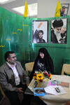 معاون امور سینمایی در غرفه حامیان مقاومت اسلامی فلسطین