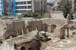 بخشی از خانه اتحادیه تخریب شد