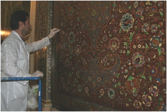 تقدیر هاشمی رفسنجانی از مرمت گران تابلوهای ارزشمند کاخ مرمر